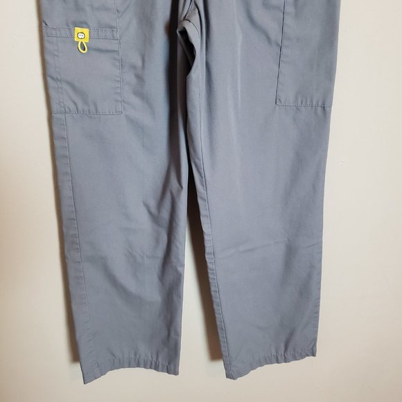 WonderWink Gray Quebec Elastic Cargo Scrub Pants Medium - Picture 4 of 10